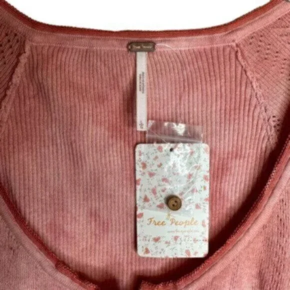 NWT Free People | Rory Henley Button Up Thermal Top Size Large - Picture 6 of 12